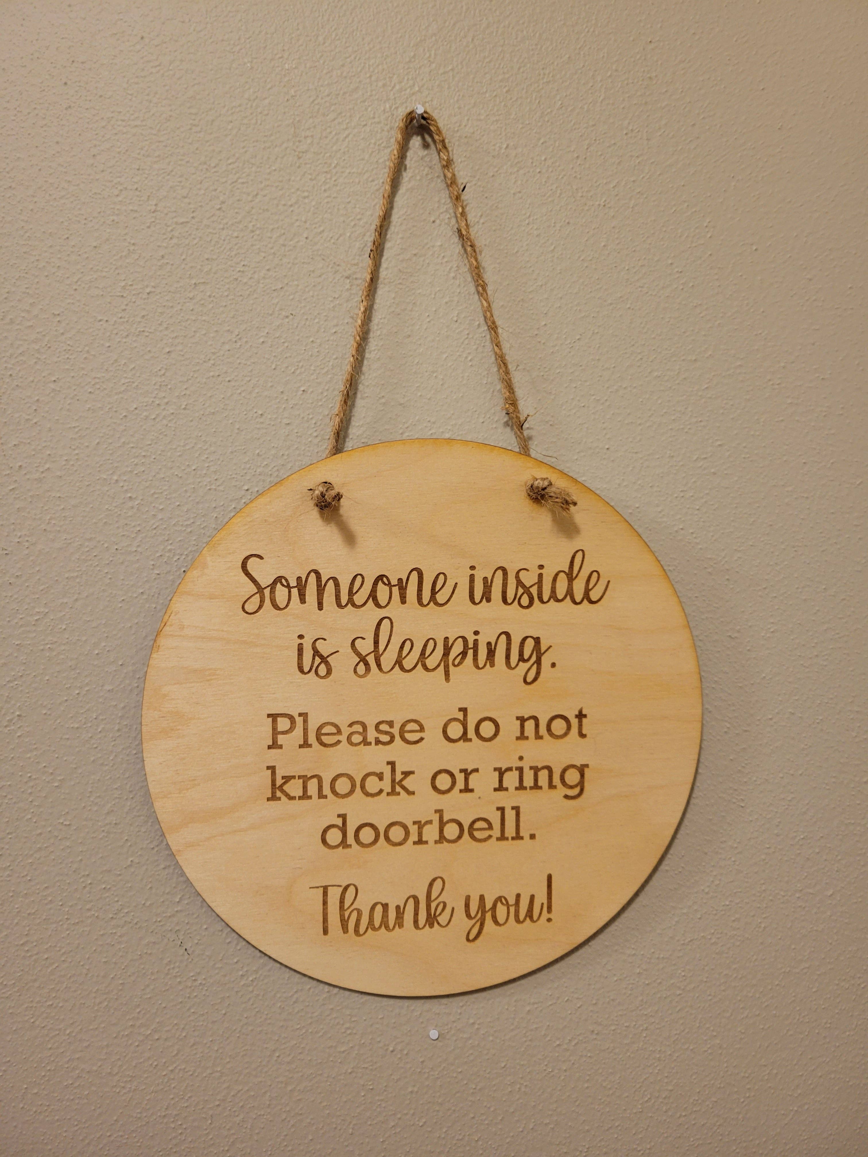 Ellie Joe Design Co - Wholesale Sign - Sleeping - Do Not Knock Sign0