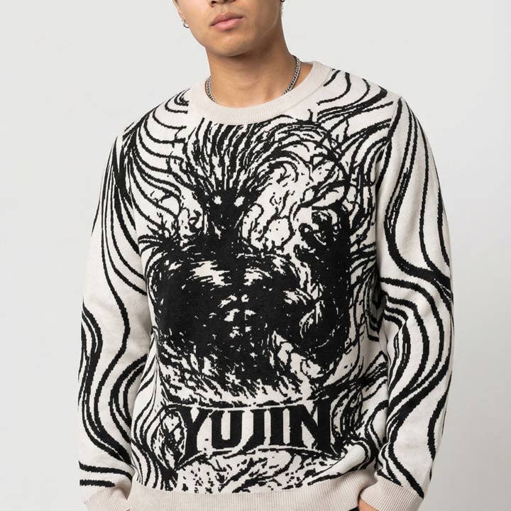 Madness Time Knitted Sweatshirt for wholesale by YUJIN CLOTHING