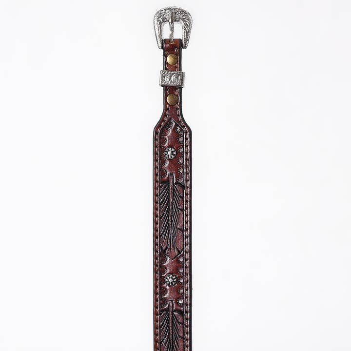 LS Western - Wholesale Belt - Unisex - ADHTBR109 Hand tooled Genuine American Leather Hatband Unisex2