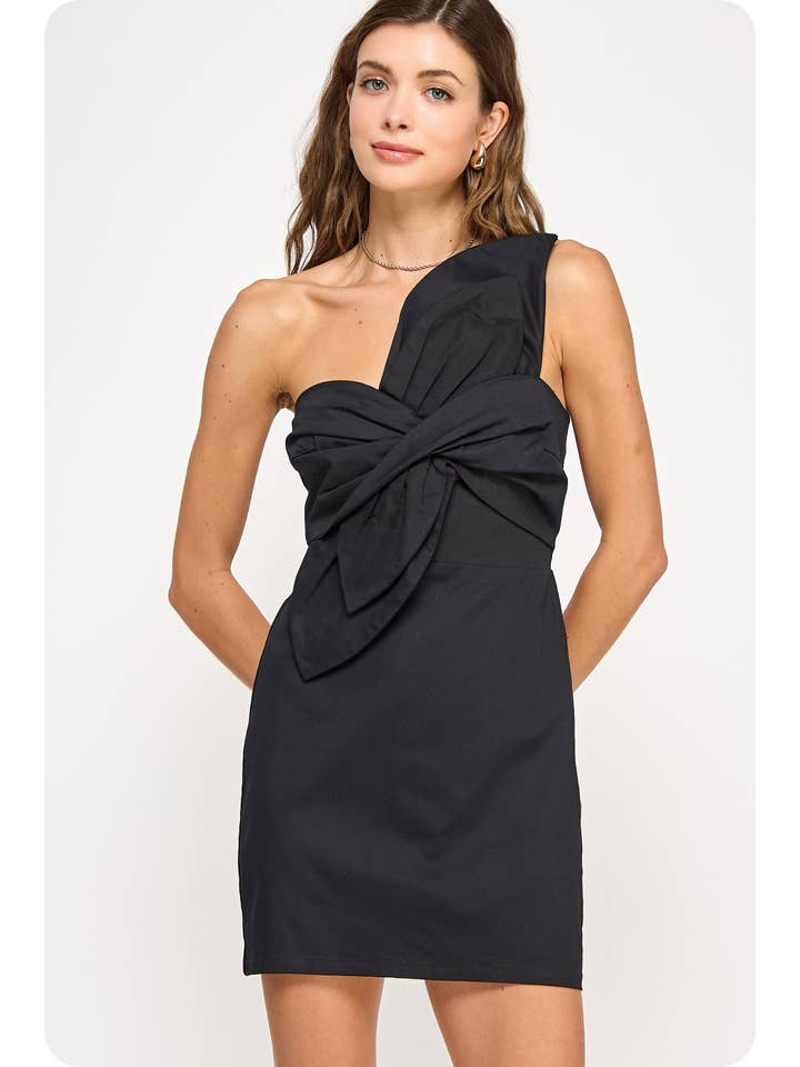 Strut & Bolt - Wholesale Dress - Women's - Knotted Flower Bow Mini Dress