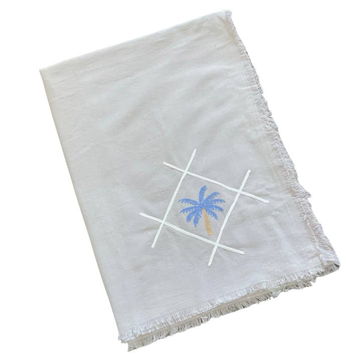 Coastal Linen Palm Throw and other Purchase Wholesale embroidered blankets. Free Returns & Net 60 Terms on Faire trending on Faire.