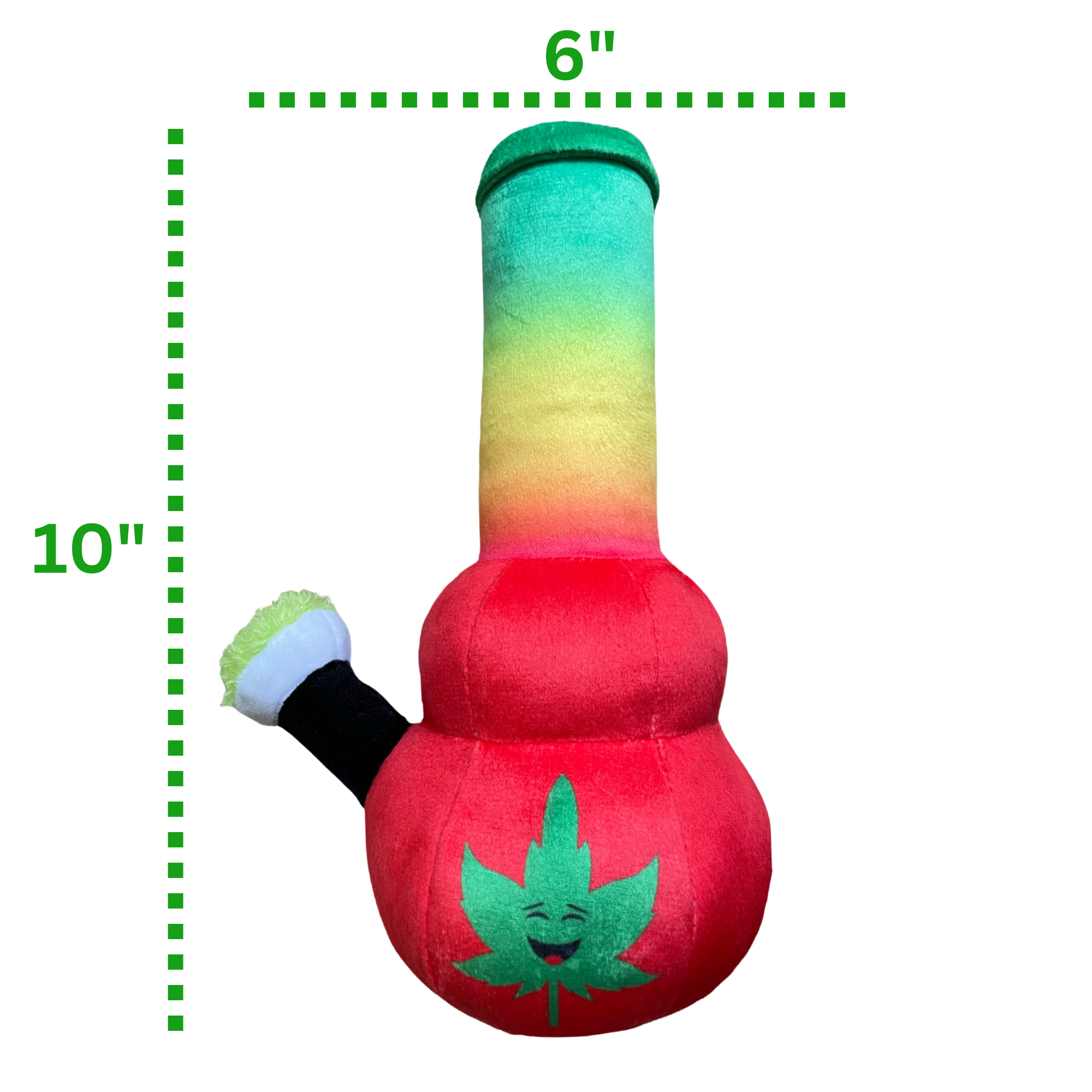 PAW:20 - Wholesale Pet Plush Toy - Dog - Bo da Bong, Parody Plush Rasta Color Squeaker 420 Dog Toy8