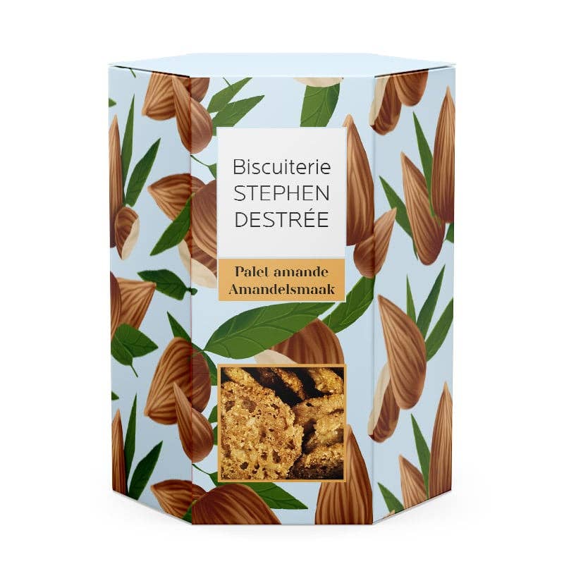 Biscuiterie Destrée - Wholesale Cookie - Box of Almond Palets Biscuits - 100g0