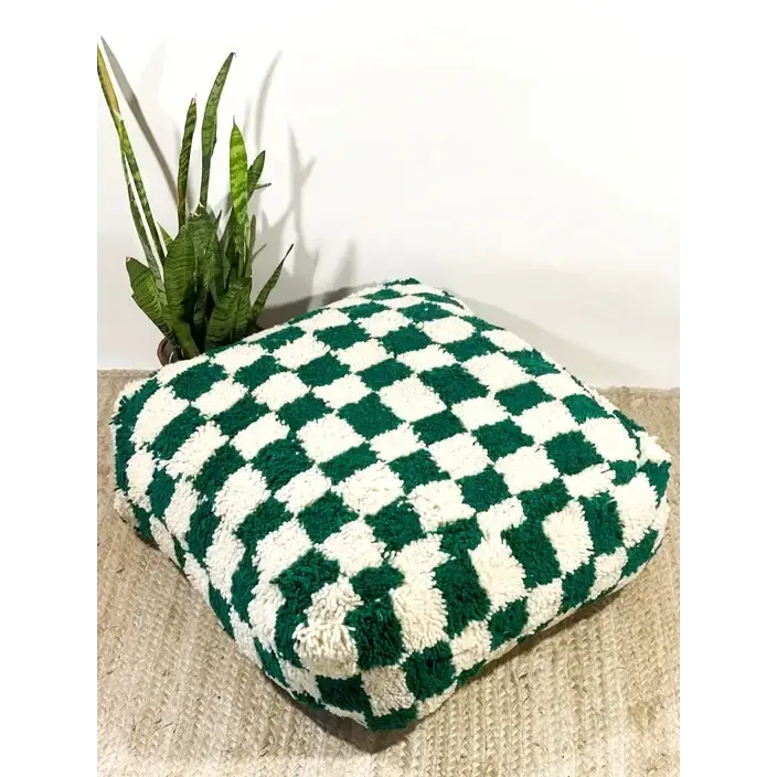 High crafty – wholesale Pouf – Moroccan Pouf – Personalized Plaid Pouf | Handmade Recycled 0