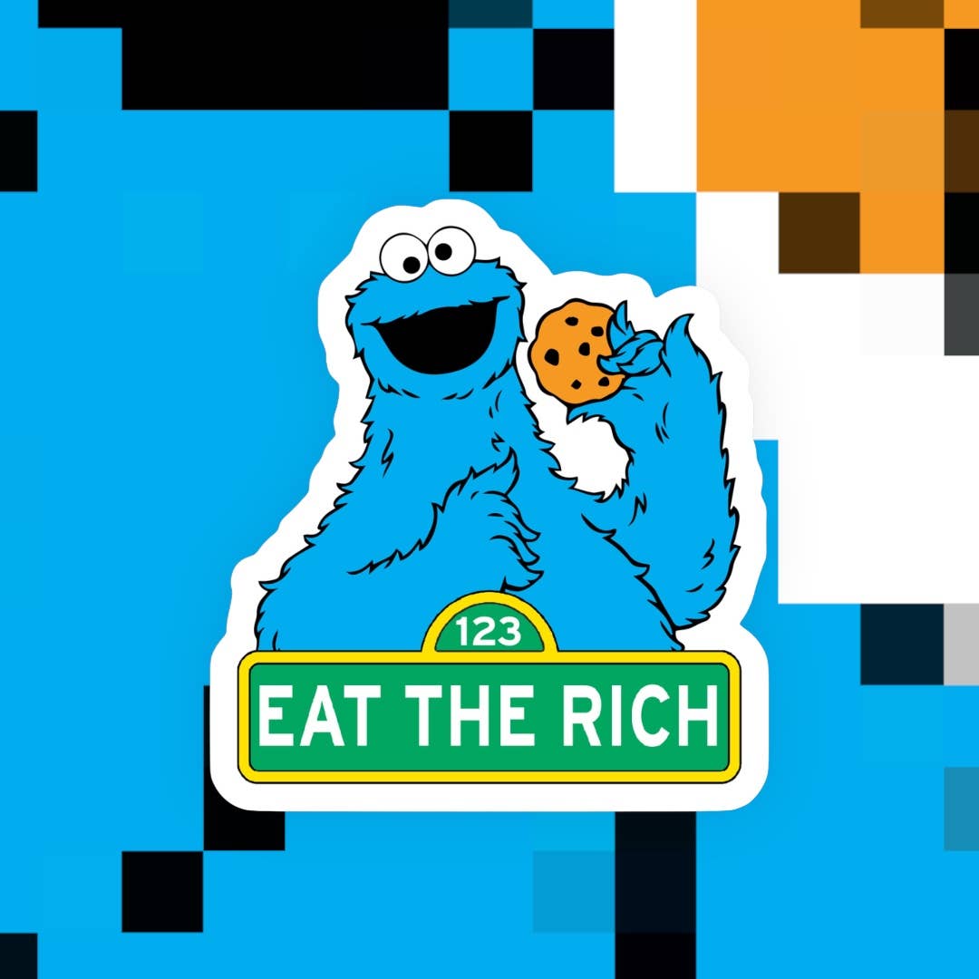 Ace the Pitmatian Co - Wholesale Sticker - Eat the Rich Sticker