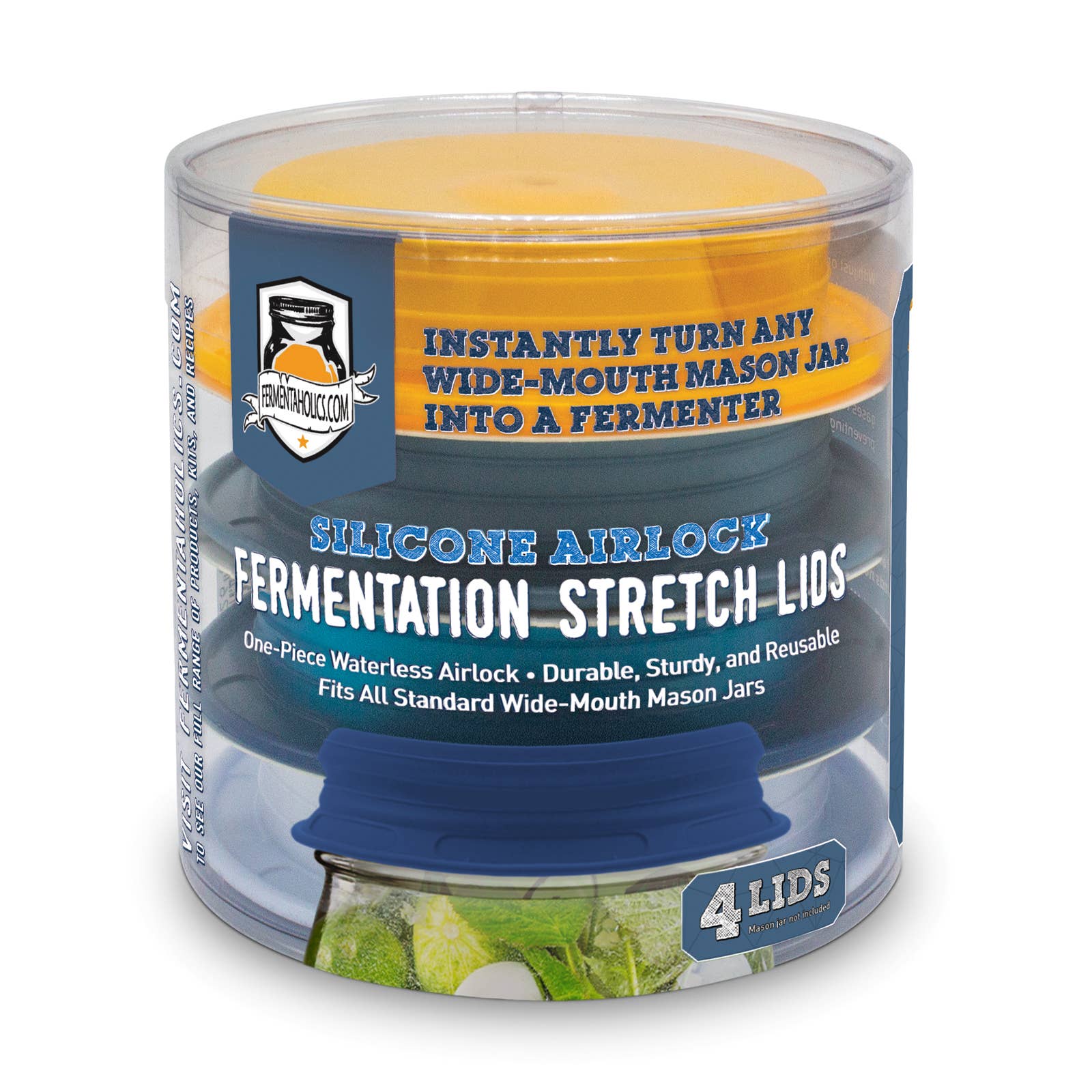 Fermentaholics - Wholesale Food Storage Container - Silicone Fermentation Stretch Lids7