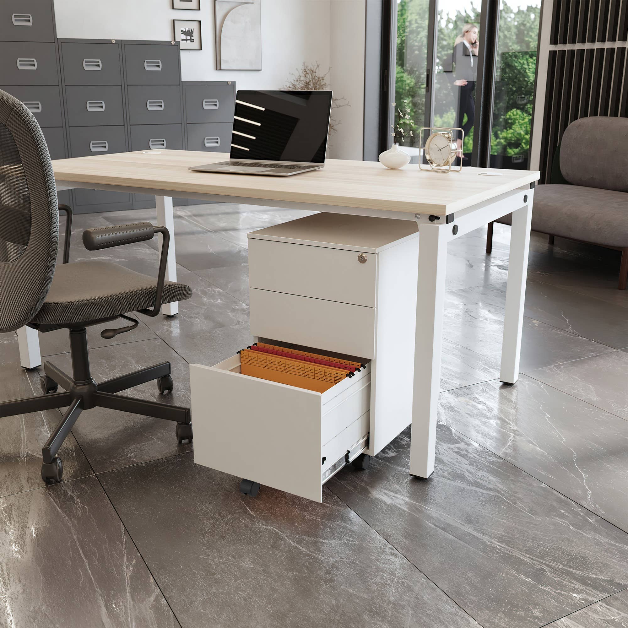 CEHA USA - Venta al por mayor Armario - Archivador móvil Ceha de 2+1 cajones con cerradura8