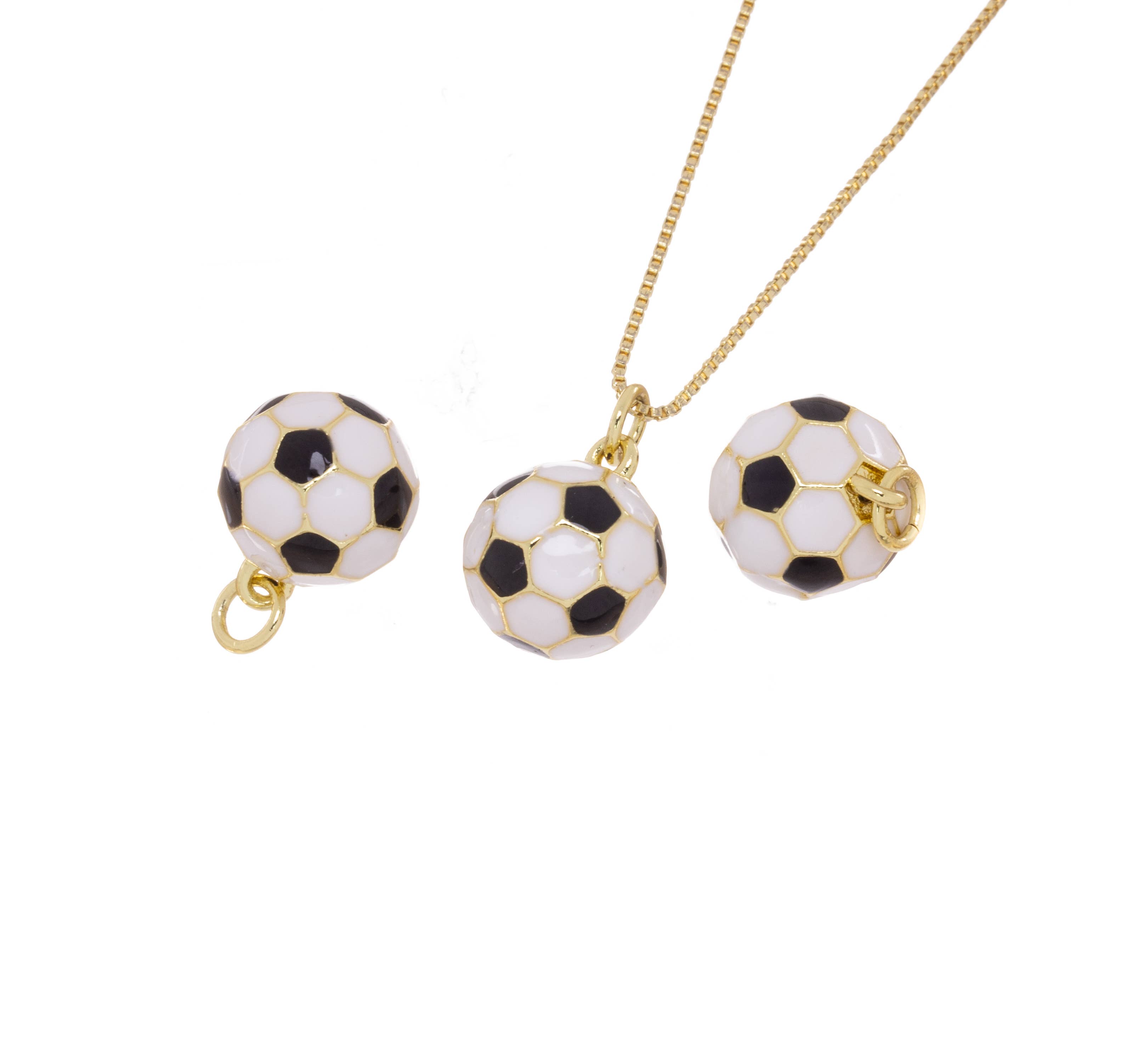Jewel Pledge - Wholesale Individual Charm/Pendant - Soccer Ball Charm,Sports Gift Pendant Ball,CPG28422