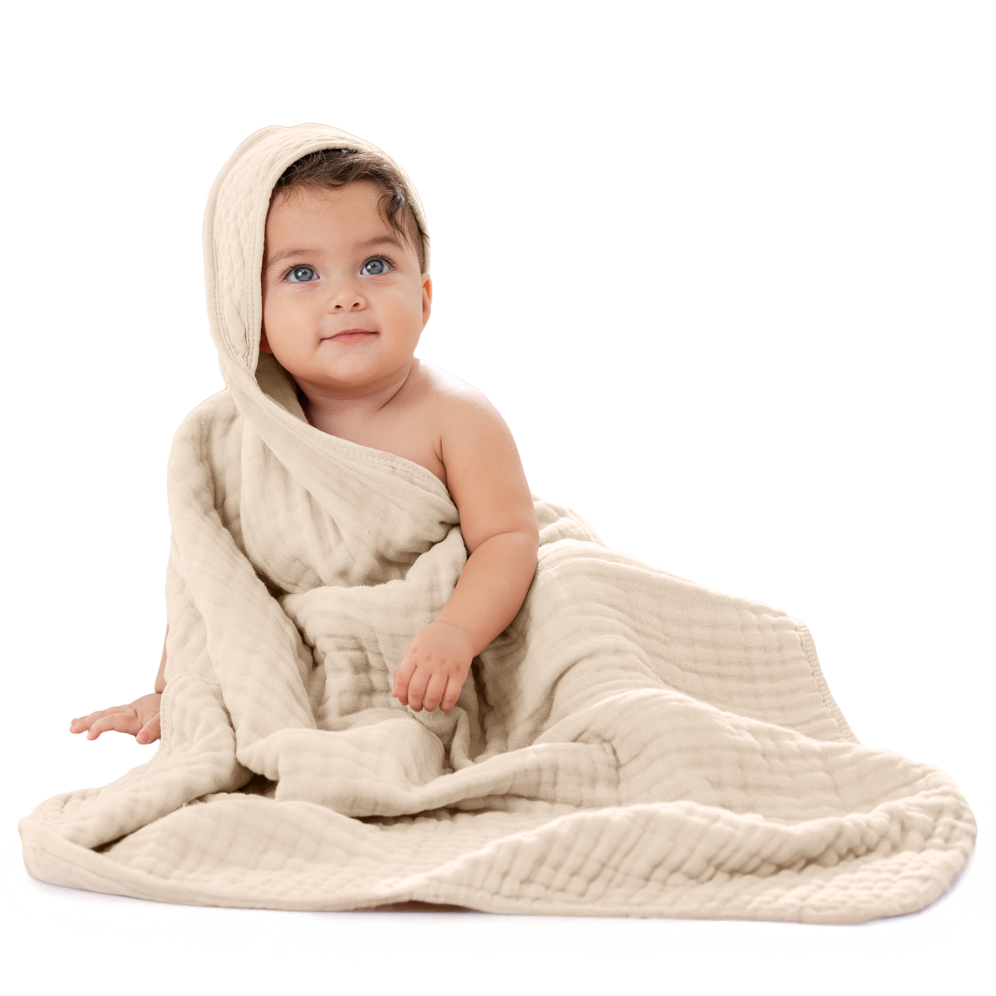 Comfy Cubs - Vendita all'ingrosso Asciugamano con cappuccio - Bambini e neonati - Asciugamano con cappuccio per neonati, 6 strati 100% cotone mussola di Comfy Cubs80