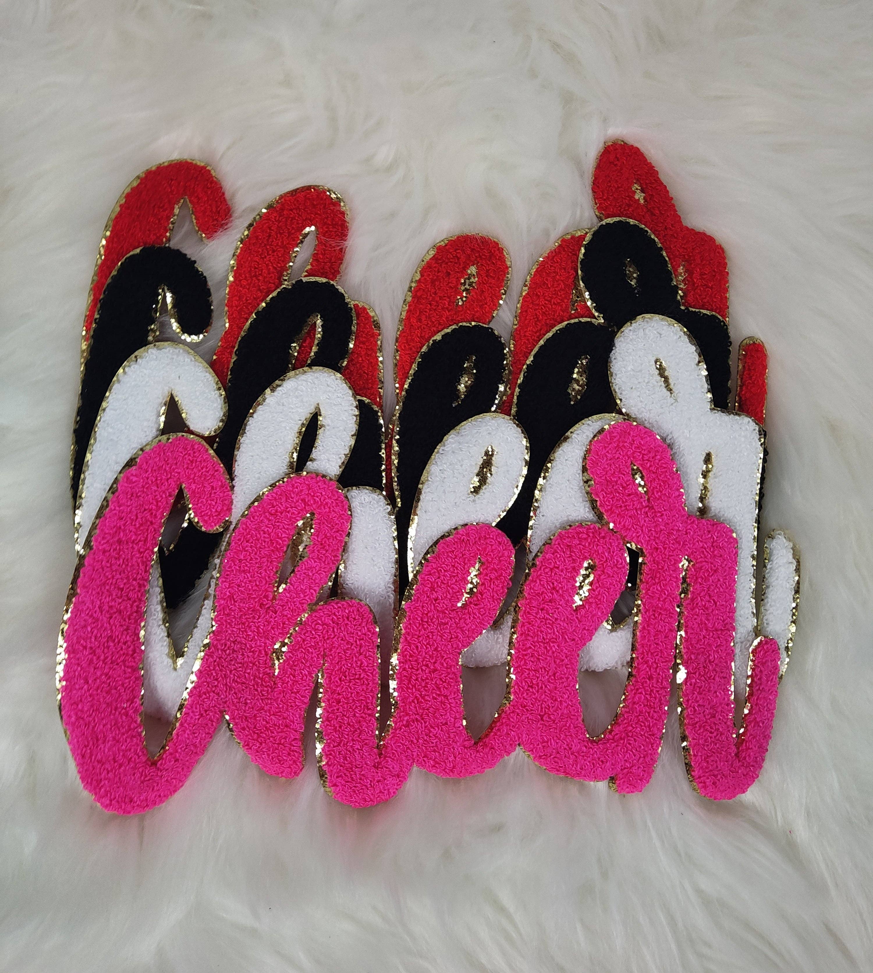 Scratch Decor - Wholesale Patch - Large Cursive Cheer Chenille Iron-on Patch5