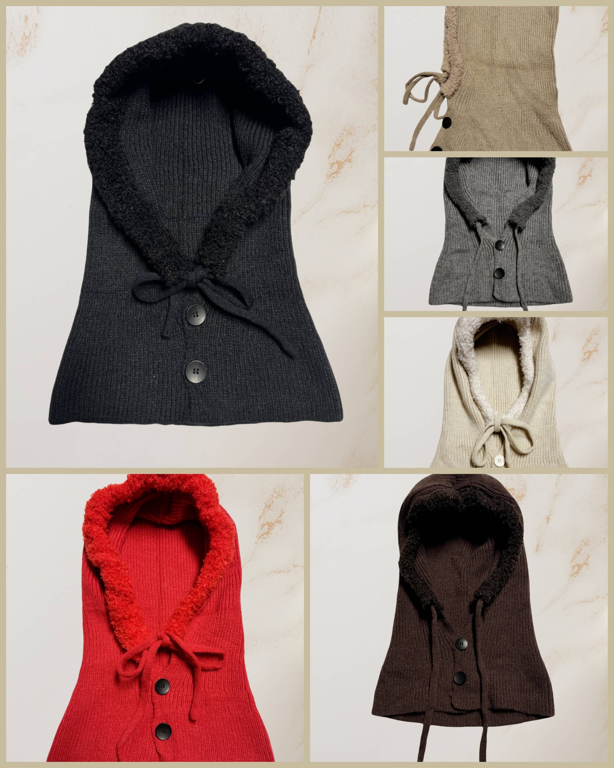 JC Sunny Fashion - Wholesale Beanie - Dames - Converteerbare sjaal met capuchon en knoopsluiting, uniseks6