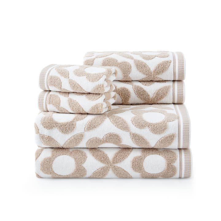 Caro Home - Wholesale Towel Set - Daisy Geo 6-Piece Towel Set