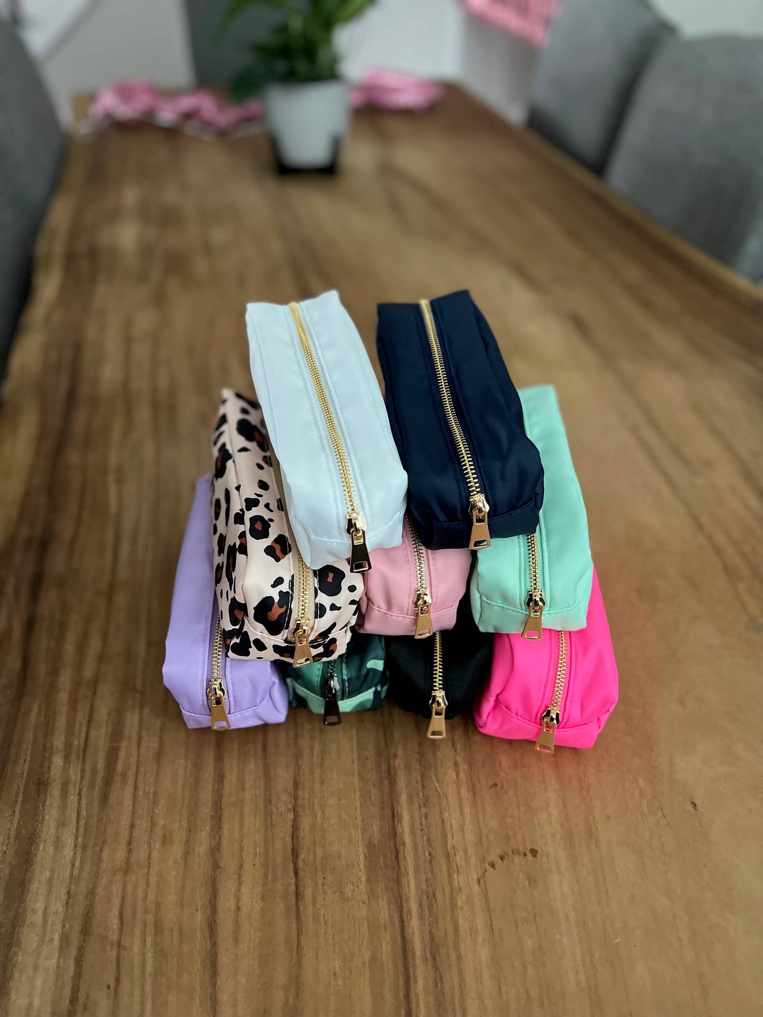 Palmy Pineapple - Vente Étuis/trousses à crayons - Trousse à crayons en nylon/trousse à pinceaux de maquillage pour patchs en chenille12