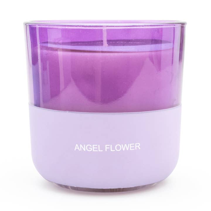 LED Candle Two Tone Purple Angel Flower Scent 6PK for wholesale by Candlelight Products Ltd