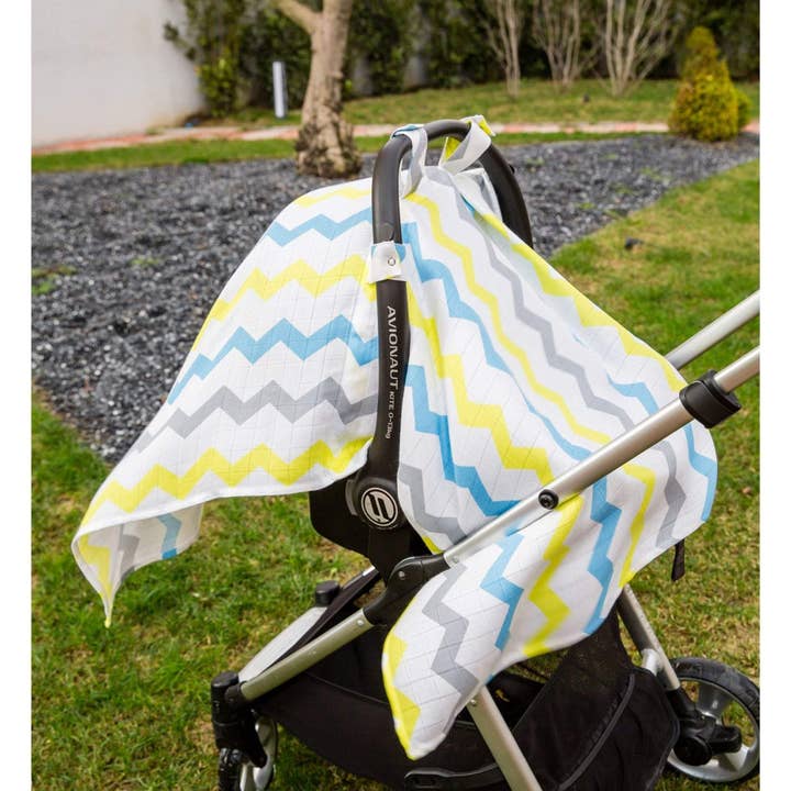 Shinny Zaggy Bamboo Car Seat Cover for wholesale by Bebekish