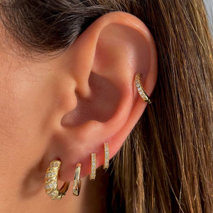 By Adina Eden - Wholesale Huggie Earrings - CZ Mini Huggie Earring