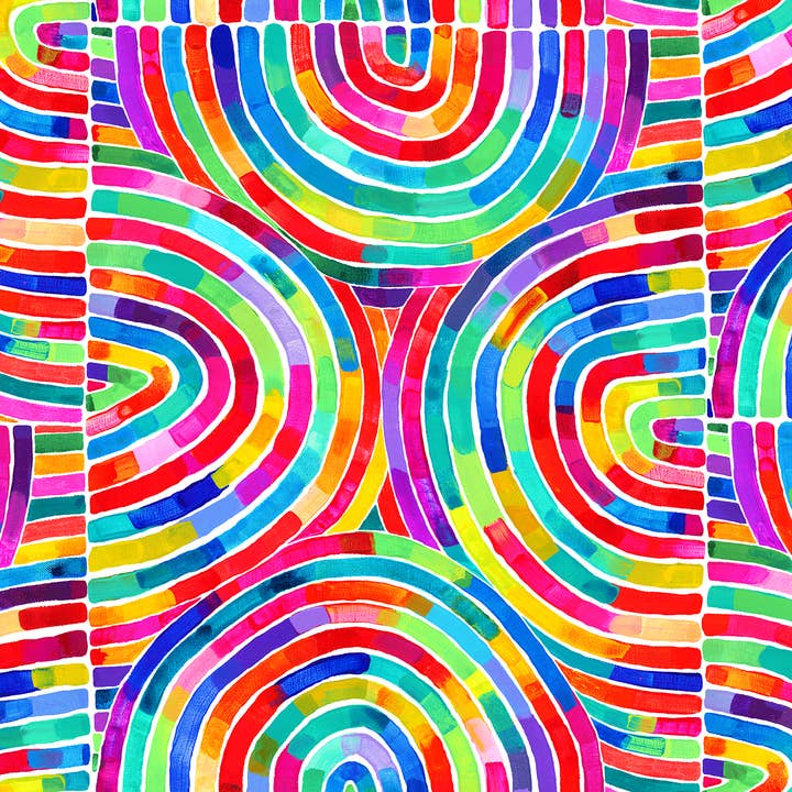 Lordy Dordie - Wholesale T-shirt – women's - Original Boxy Tee - Rainbows10