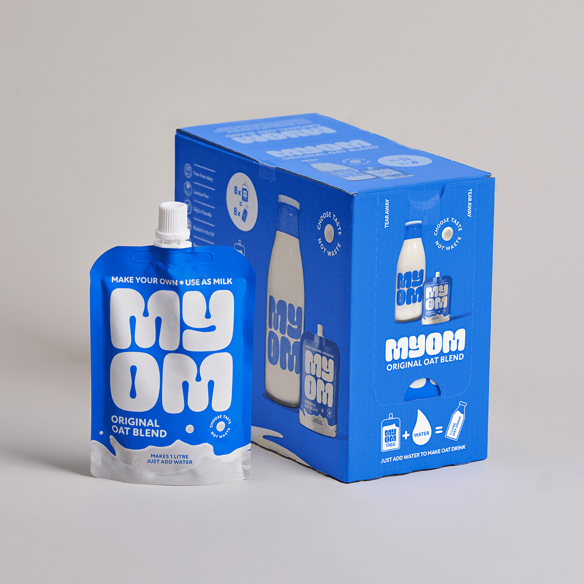 MYOM – wholesale Non-dairy milk – MYOM 1L Oat Milk Blend Case of 32 x 130g (Makes 32 litres)7