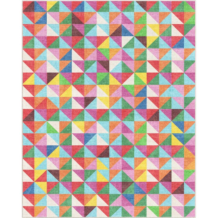 Well Woven - Wholesale Area Rug - Crayola Modern Tile Geometric Bright Multi Color Area Rug By Well Woven1