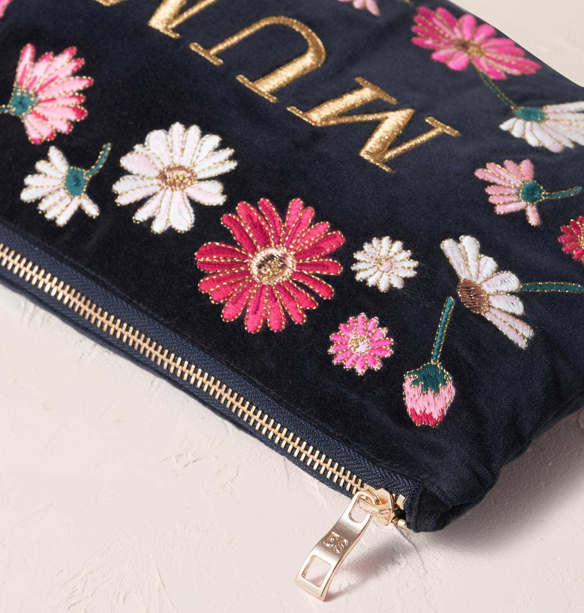 Charcoal Floral Mum Everyday Pouch for wholesale on Faire4