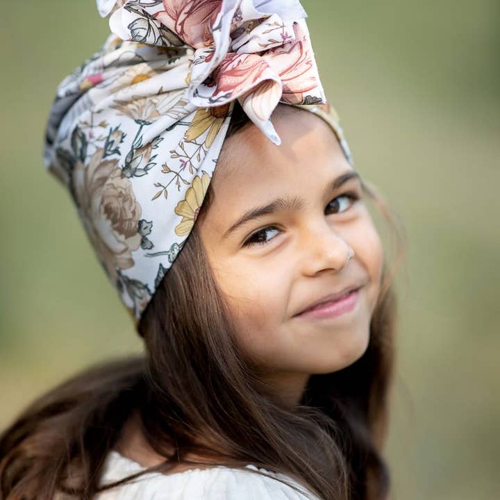 Ander - Venta al por mayor Sombrero - Niños - Gorro turbante de verano para niña de algodón elástico fabricado en Polonia4