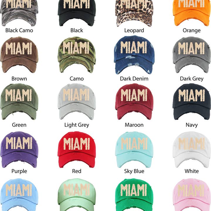 MIAMI Dad Hats for wholesale by Cotton Mule