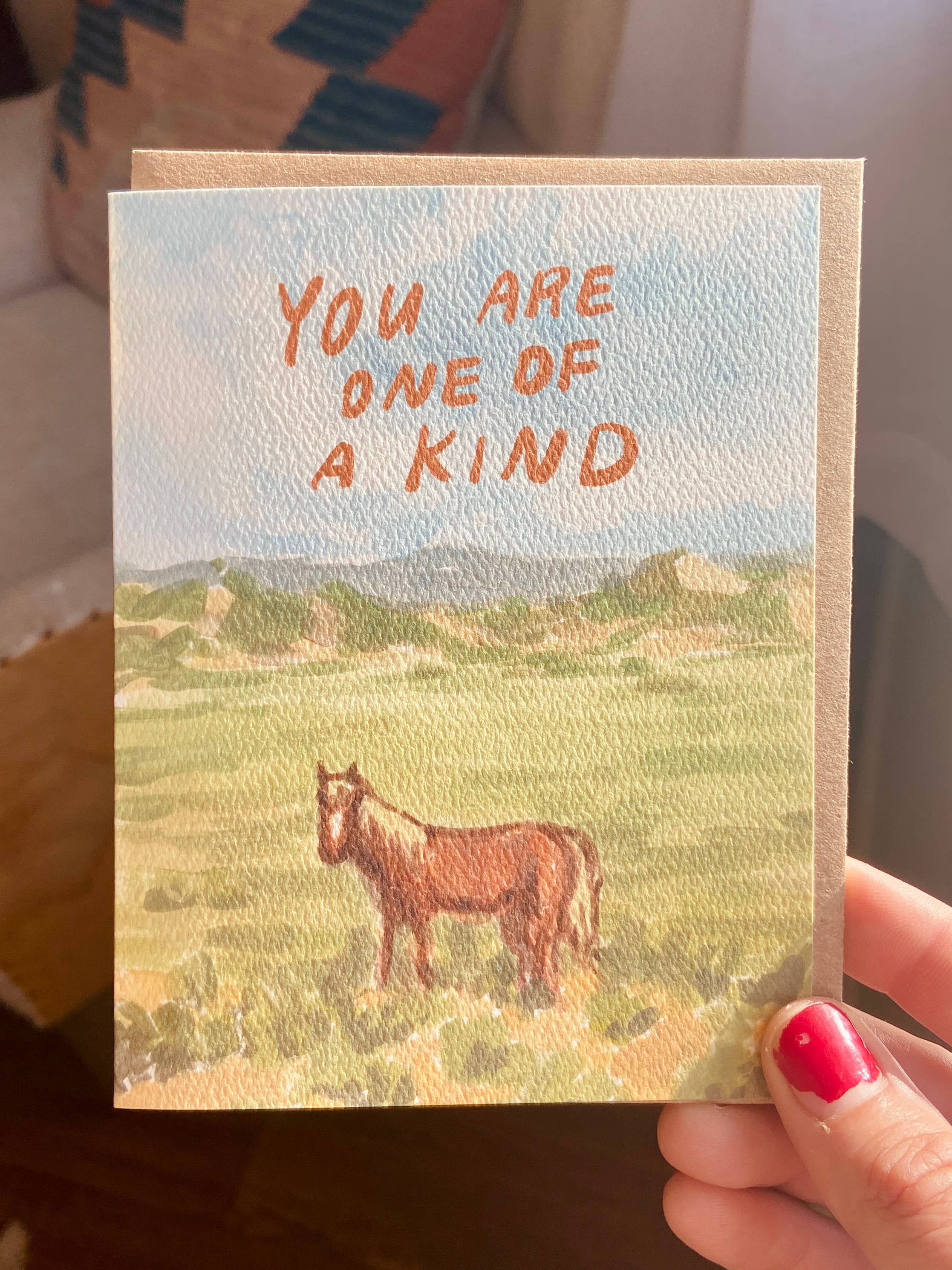Little Salt Wagon - Wholesale Everyday Greeting Card - You're One of a Kind Horse Western Cowgirl Greeting Card4