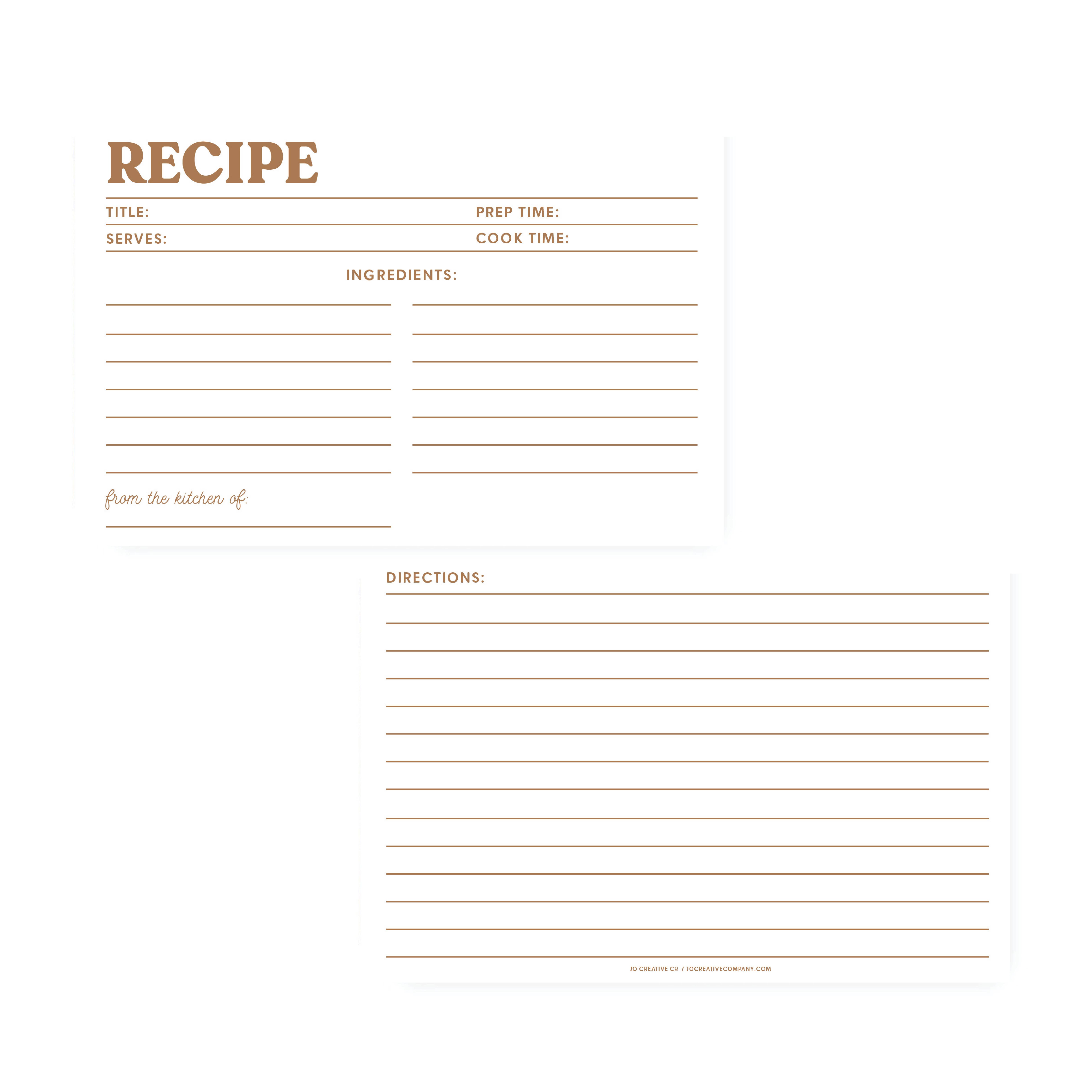Jo Creative Co - Wholesale Recipe Card - Modern Farmhouse Recipe Cards12
