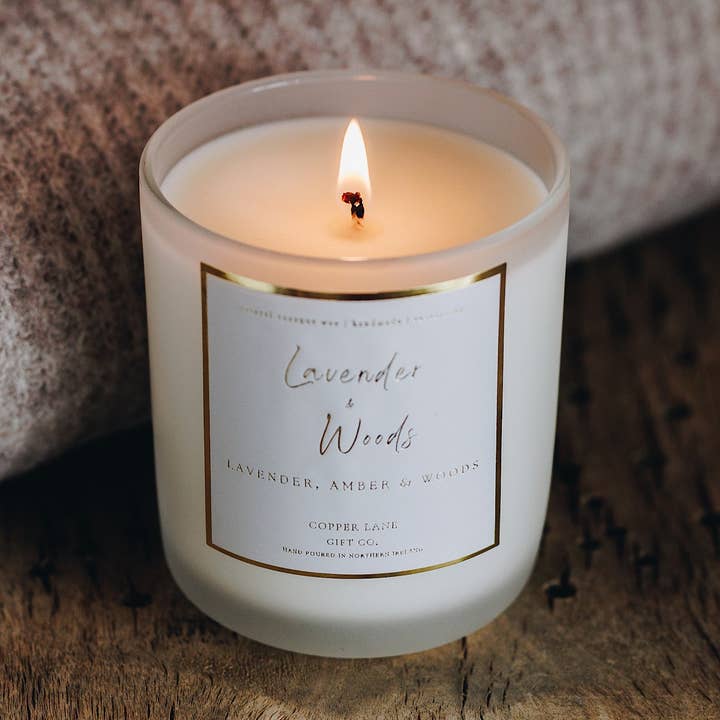 Lavender & Woods | Coconut Wax Candle for wholesale by Copper Lane Gift Co.