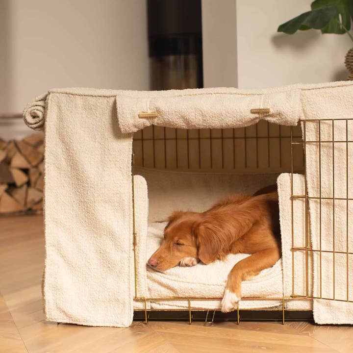 Lords and Labradors - Venta al por mayor Cama - Perros - Juego de jaulas para perros en bouclé marfil