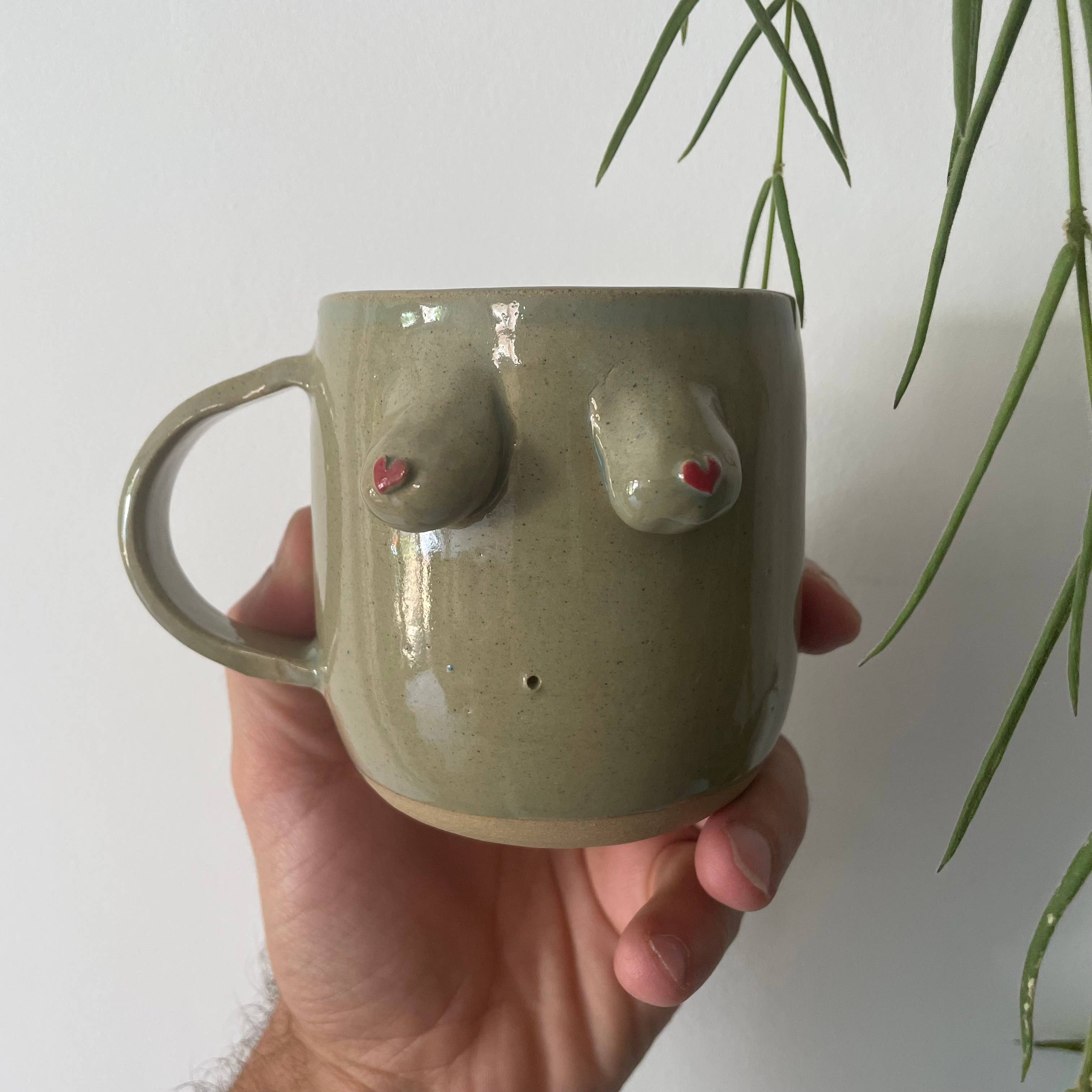 BoobieBu - Wholesale Coffee Mug - Ceramic Boob Mugs, 350ml, Handmade, selection of colours, Co9
