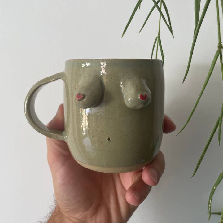 BoobieBu - Wholesale Coffee Mug - Ceramic Boob Mugs, 350ml, Handmade, selection of colours, Co9
