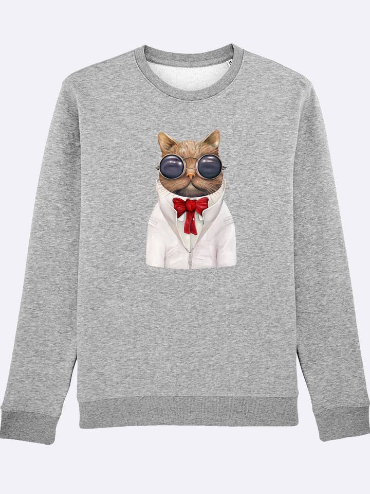 Felpa Astrocat grigio mélange per la vendita all'ingrosso da parte di Wooop