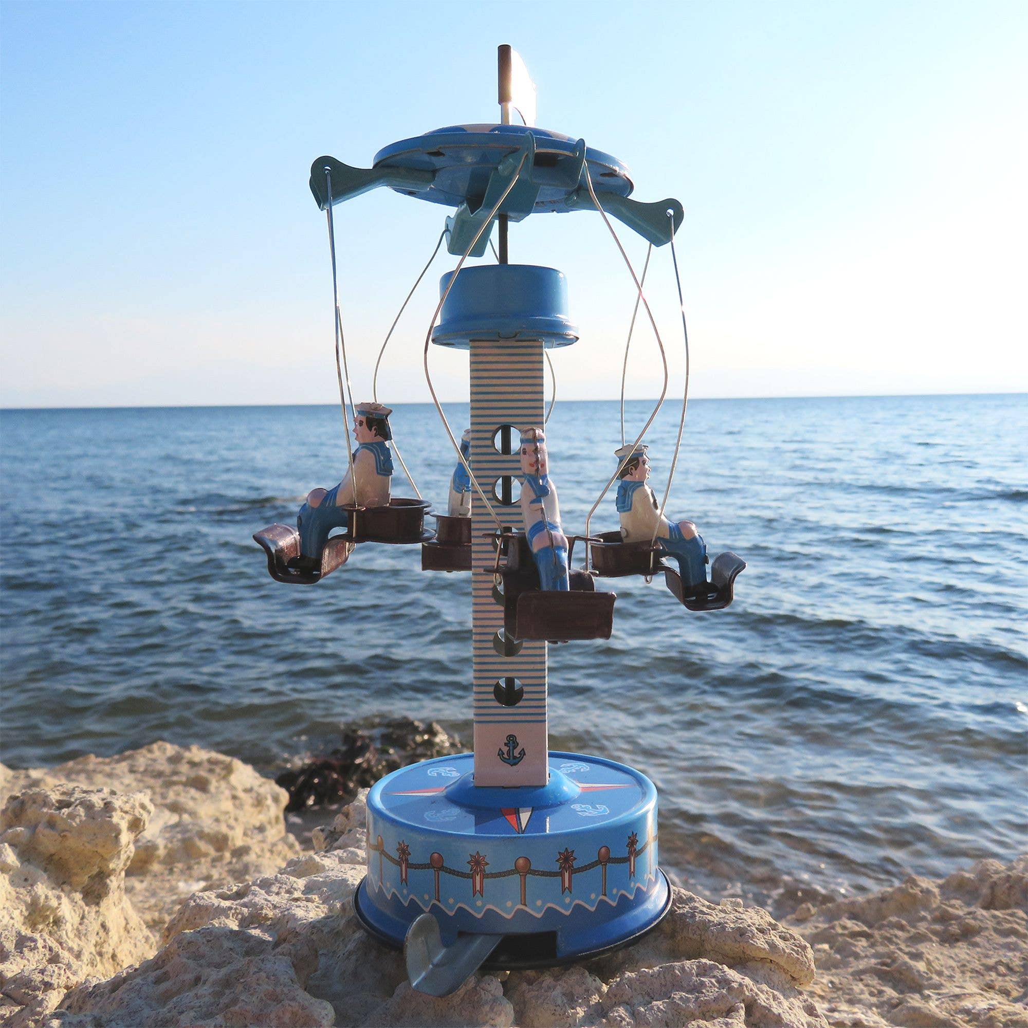 Tribal Trade GmbH - Wholesale Classic Toy - Kids - Tin toy carousel with sailor carousel5