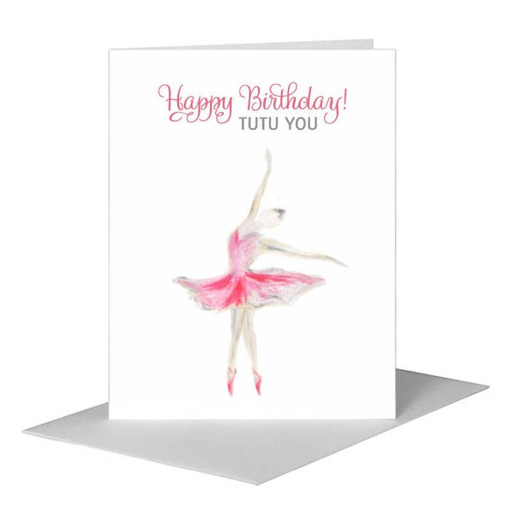 Tutu, Cartão de Saudação (#8713A) por atacado de Printed Canvas