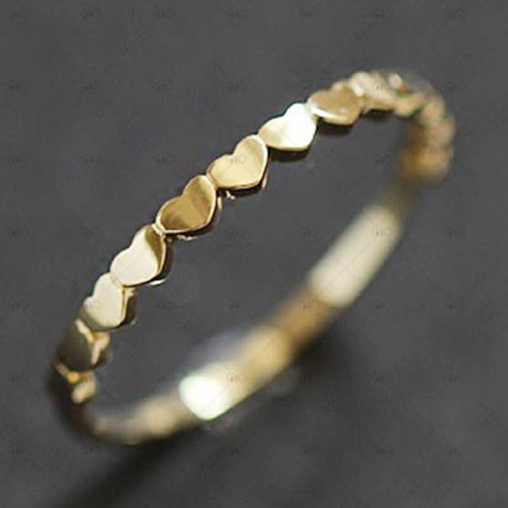 S925 Silver 14k Gold Plated Heart Shape Ring for wholesale by Gioiellin - S925 Silver Jewelry