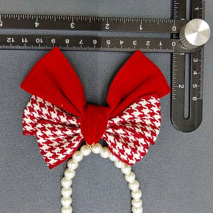 Mio Queena - Wholesale Pet collar – Cat/dog - Lace & Fabric Bow Pearl Beaded Dog/Cat Pet Collar3