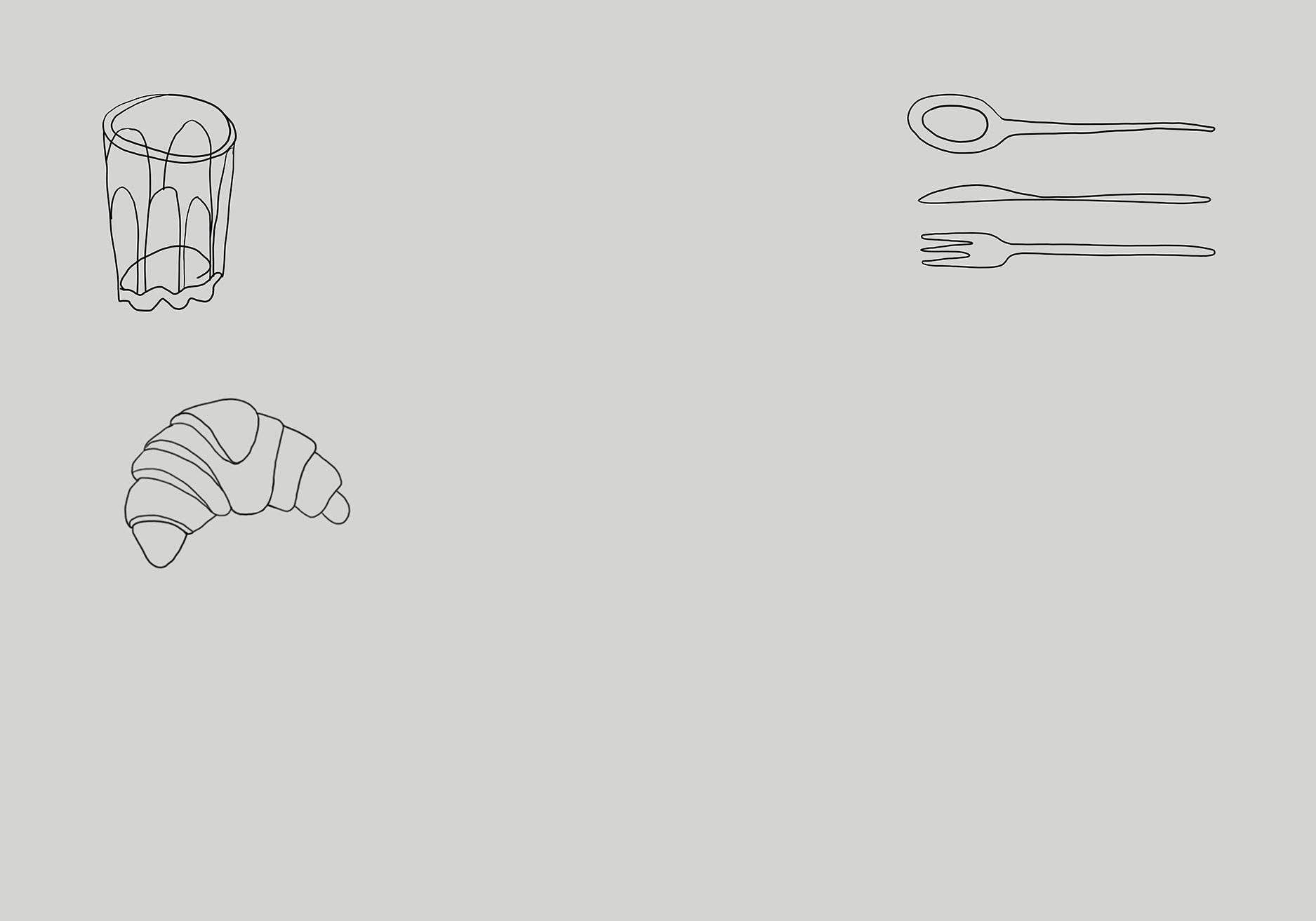 À bientôt - Vente Sets de table - Set de table en lin biologique Petit Dej en noir3