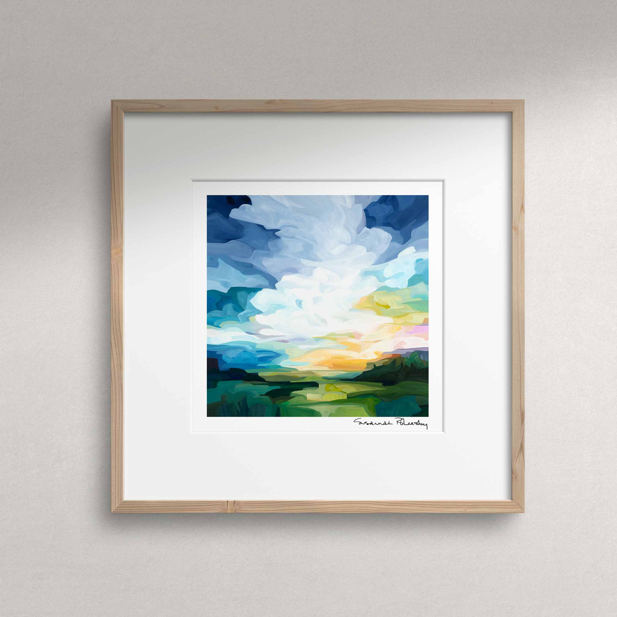Susannah Bleasby Art – wholesale Art print – 'One Fine Day' | Sunrise painting art print