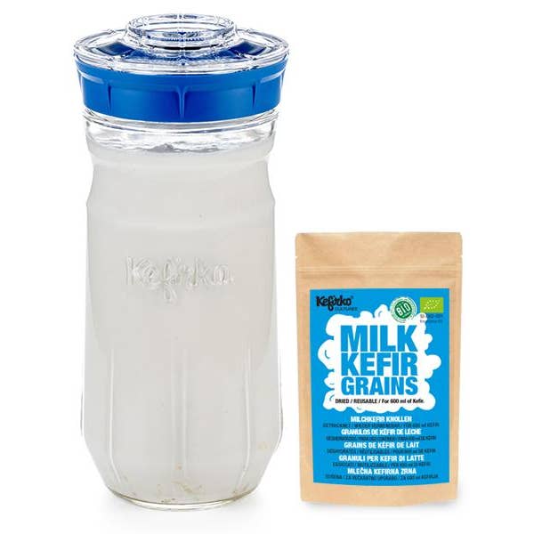 2tech Ltd - Wholesale DIY Food Kit - Kefirko Milk Kefir Kit with Dehydrated Grains, 1400 ml