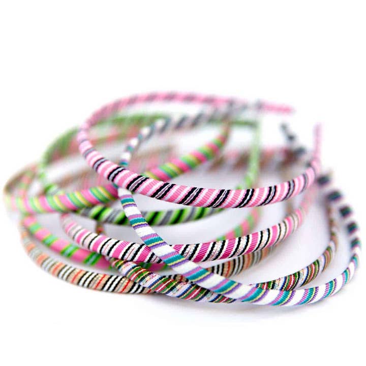 Stripes Galore Narrow Grosgrain Ribbon Headband Preppy & Fun for wholesale by Bows Etc.