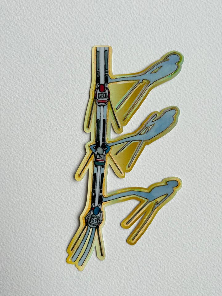 Sticker - Skiathlon for wholesale by Mattie Rose Art