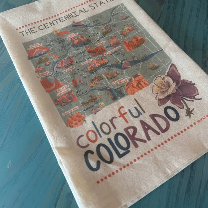Quirks of Art co. - Wholesale Tea Towel - Flour Sack Tea Towel | Colorful Colorado2