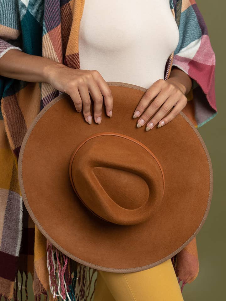 Wool Rancher with Leather Band for wholesale by Gyal Bashy