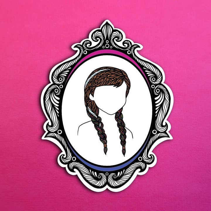 Autocollant en forme de bande de cheveux La Reine des neiges (imperméable) pour la vente par Zenspire Designs