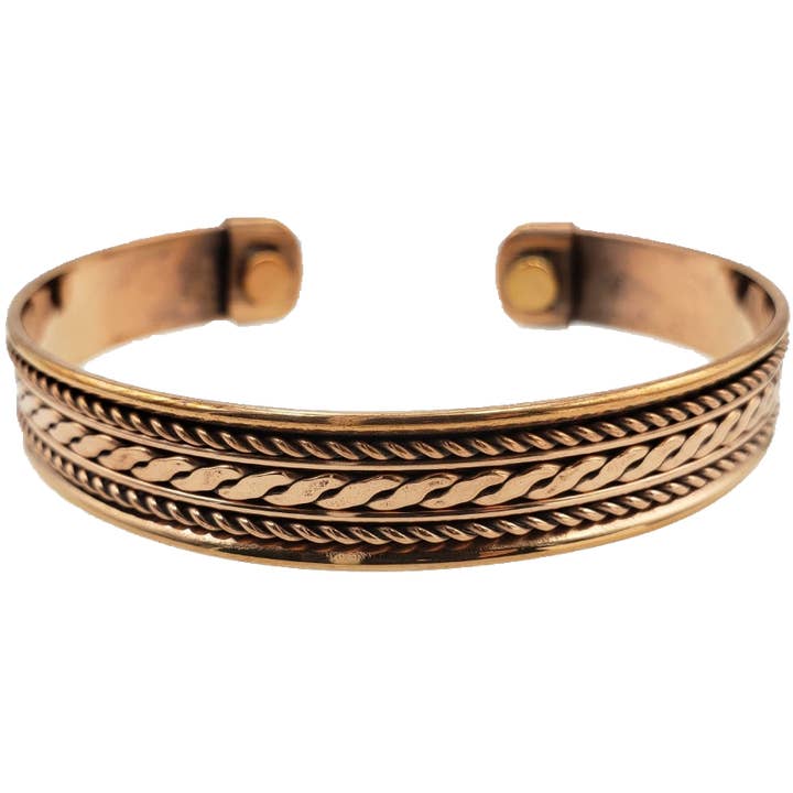 Treasure Jewelry - Wholesale Cuff Bracelet - Pure Copper Magnetic Bracelet Arthritis Pain Therapy9