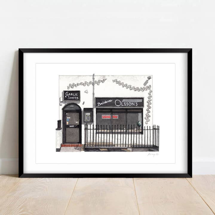 Soho - Vitlök & Skott - Giclée Print (oramad) för wholesale av Ana Gallego Illustrations