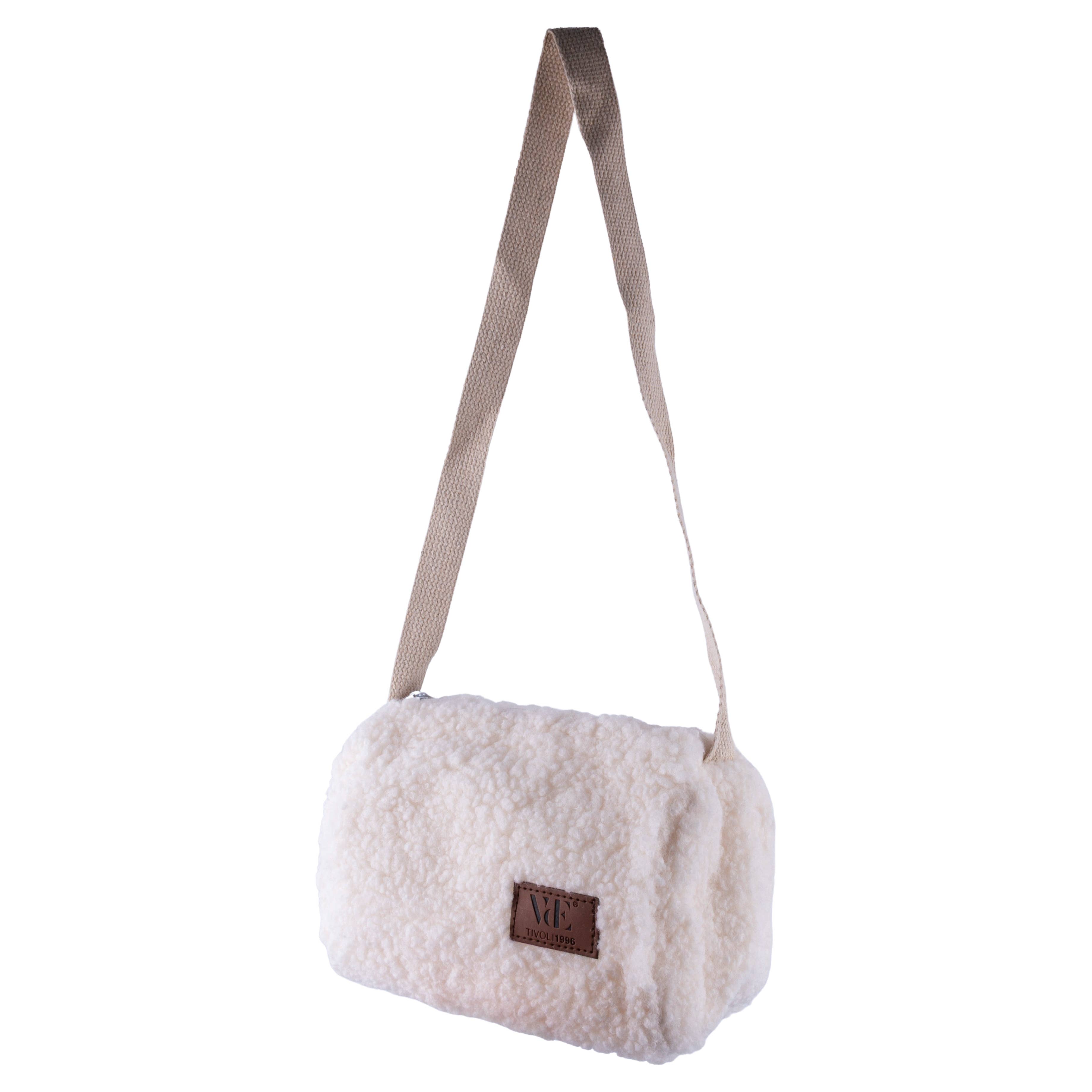 VdE Tivoli 1996 – Großhandel Umhängetasche - Damen – WEISSE TEDDY-TASCHE 20X16X17CM / SCHULTERGURT0