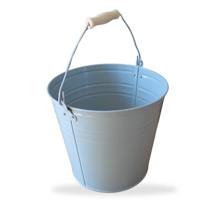 Grijze zinken emmer van 12 liter voor huis en tuin - emmer voor wholesale door Waldsehnen - Art of Handmade