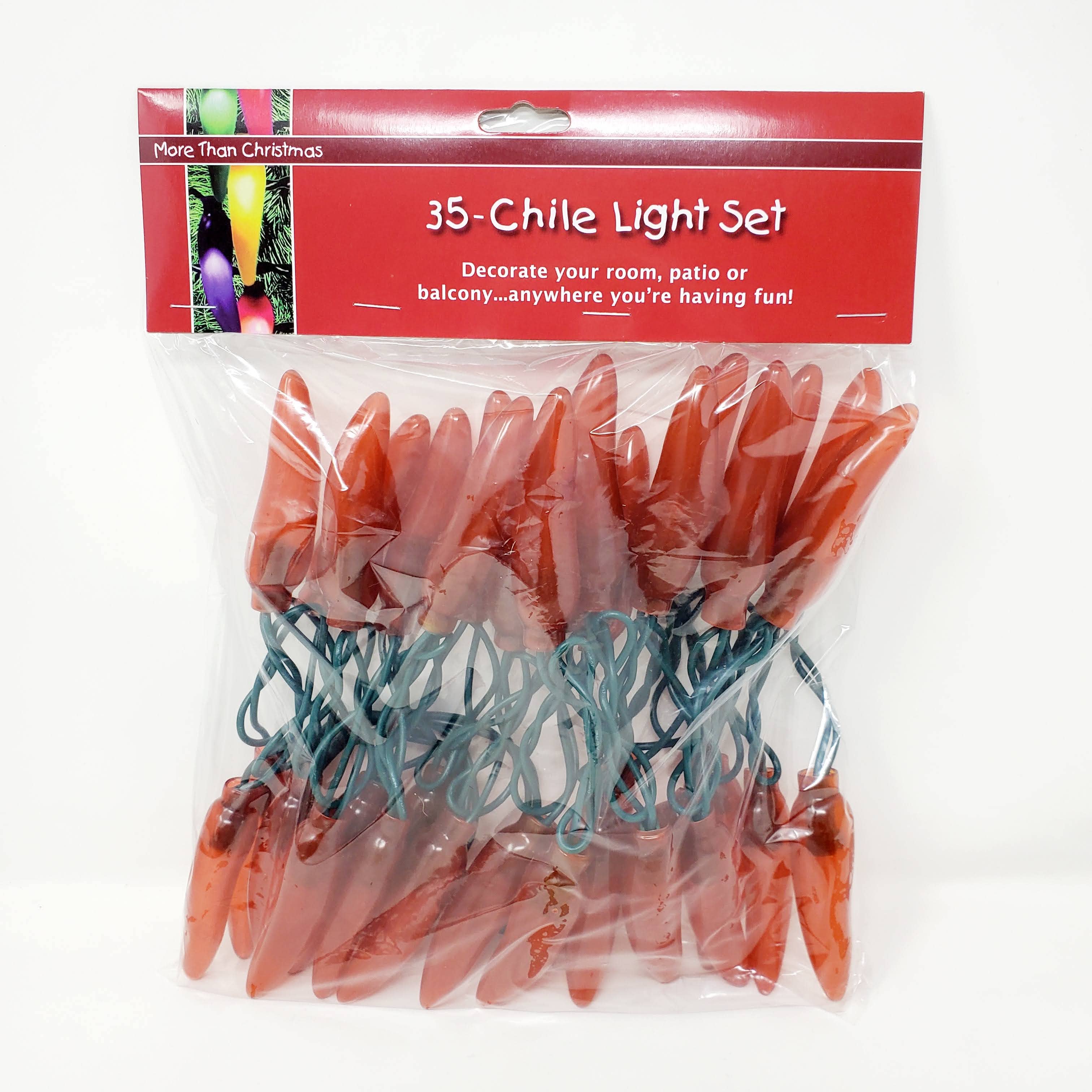 More Than Christmas, Inc - Wholesale String Lights - Chile Pepper Light String - 35 Lights - Red1